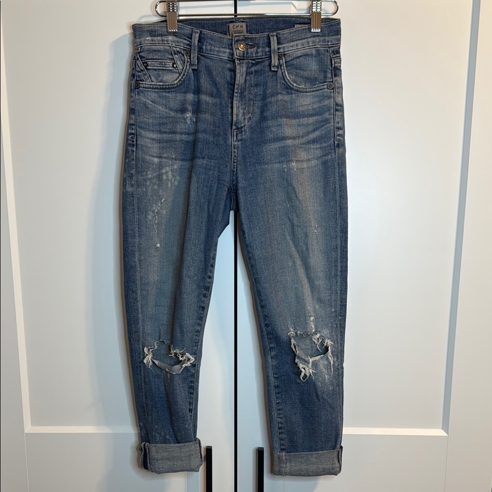 Citizen Blue Boyfriend Jeans Distressed Vintage Look
